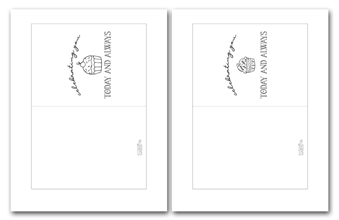 Free printable black and white birthday cards print pretty cards