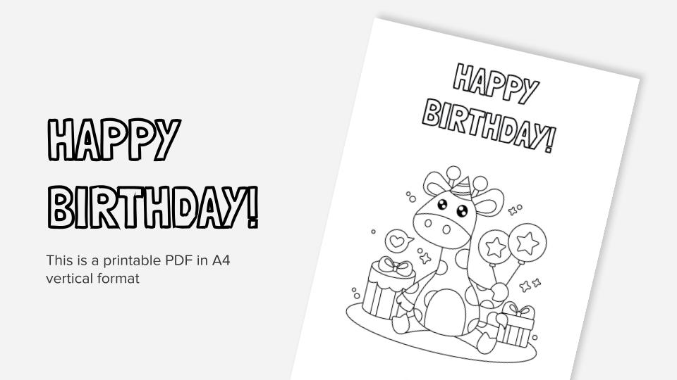 Celebrate your birthday printable coloring worksheet