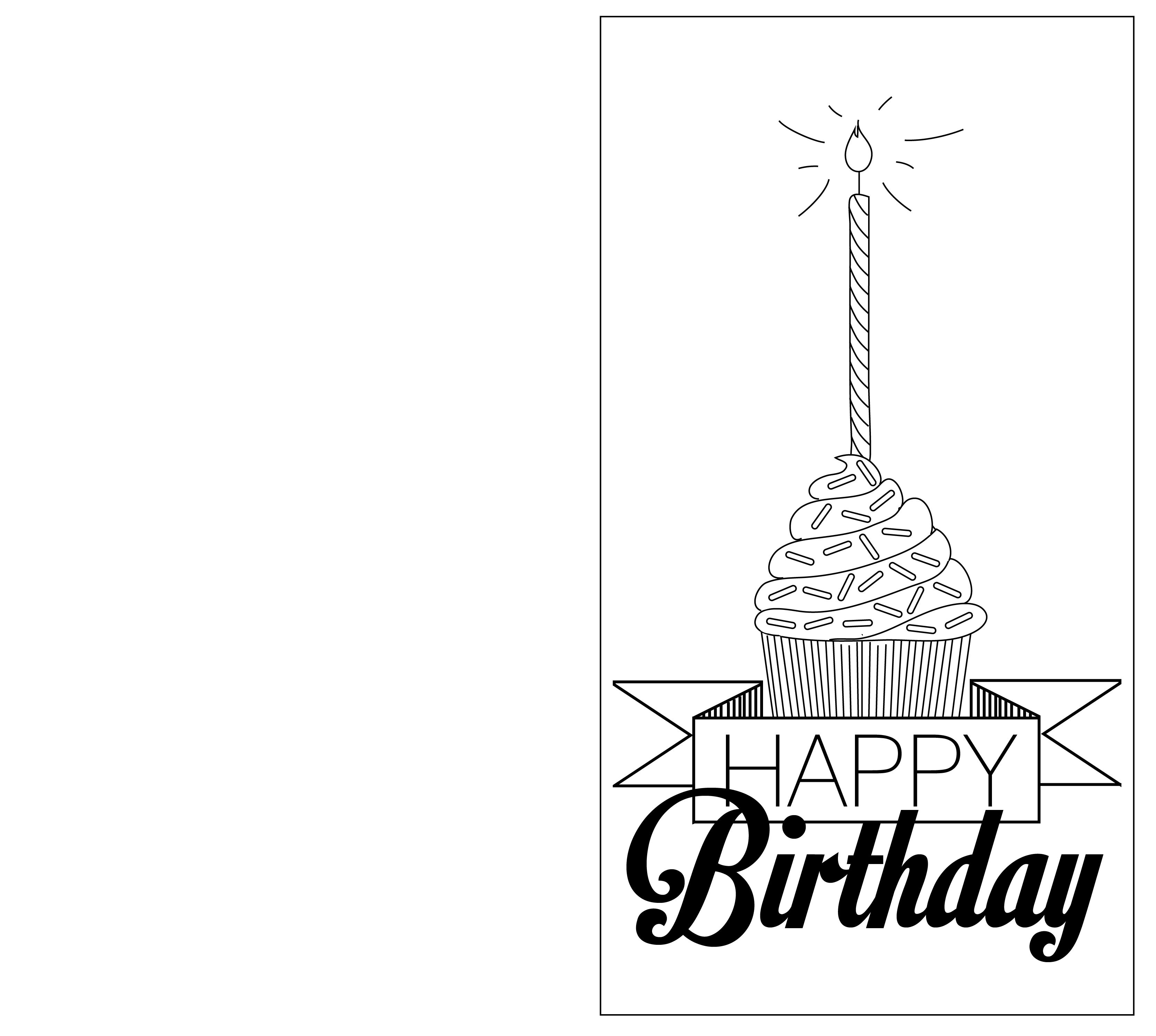 Black and white birthday card birthday card printable birthday card template free printable birthday cards