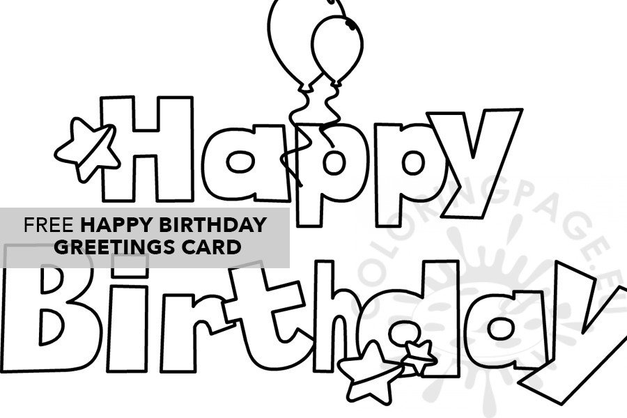 Happy birthday coloring page printable coloring page