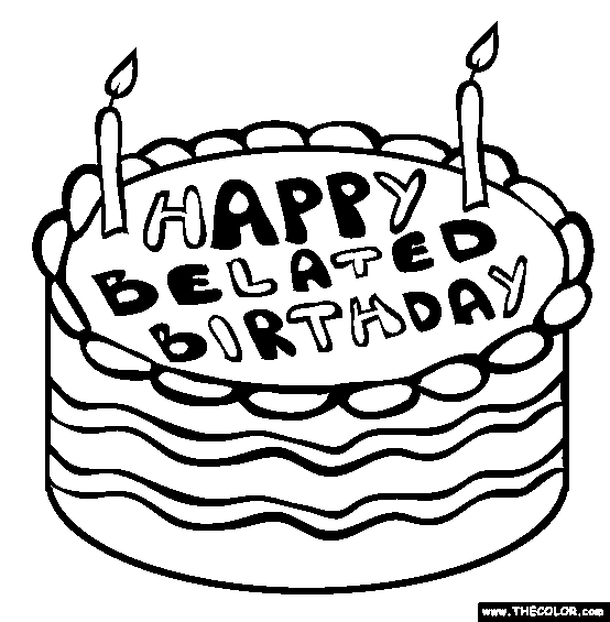 Birthday online coloring pages