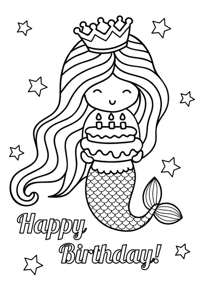 Free happy birthday coloring pages for kids