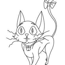 Enchanted black cat coloring pages