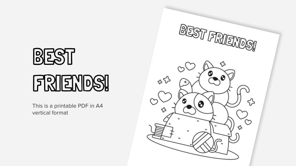 Adorable printable coloring worksheets with cats in pdf