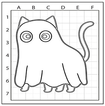 How to draw adorable cat ghost coloring pages printable pdf and editable
