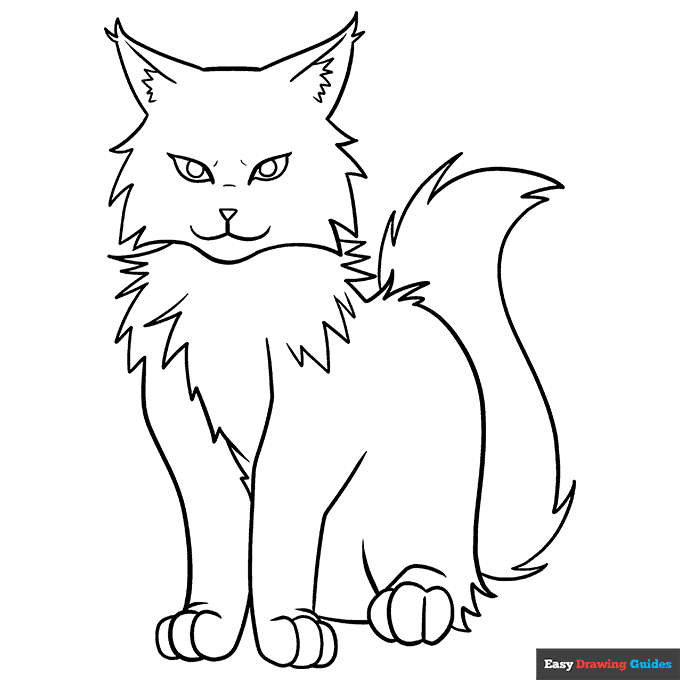 Free printable cat coloring pages for kids