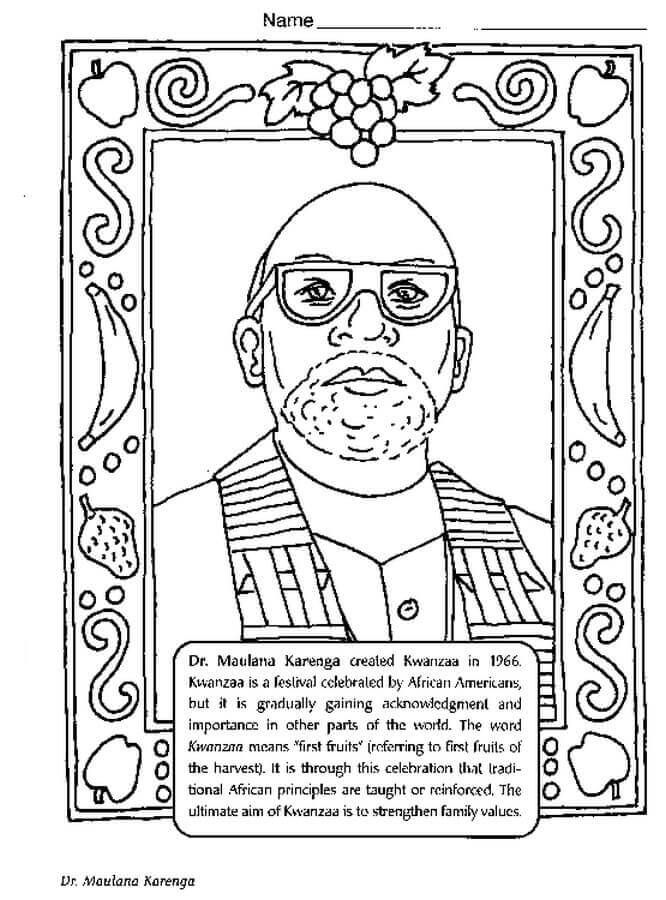 Free printable black month coloring pages ron karenga black history month art black history month activities black history month lessons