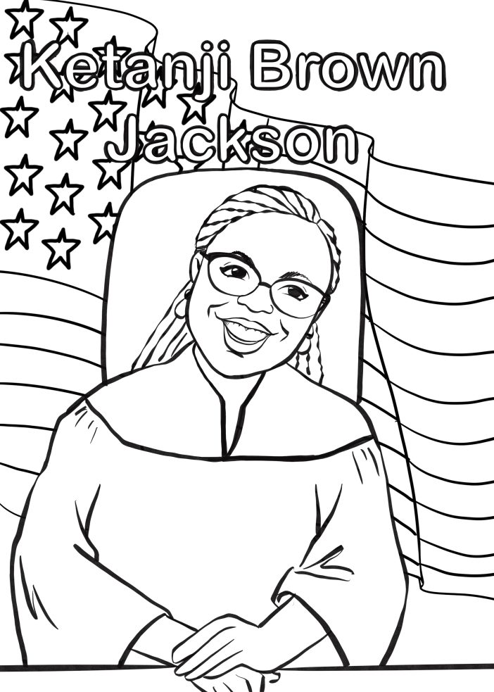 Kentanji brown jackson coloring page