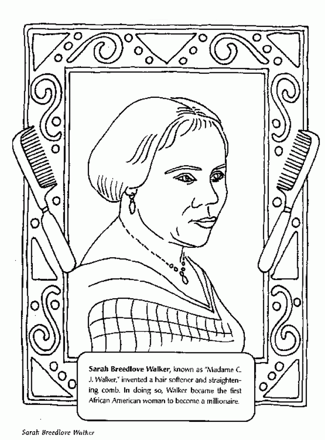 Black history month coloring pages