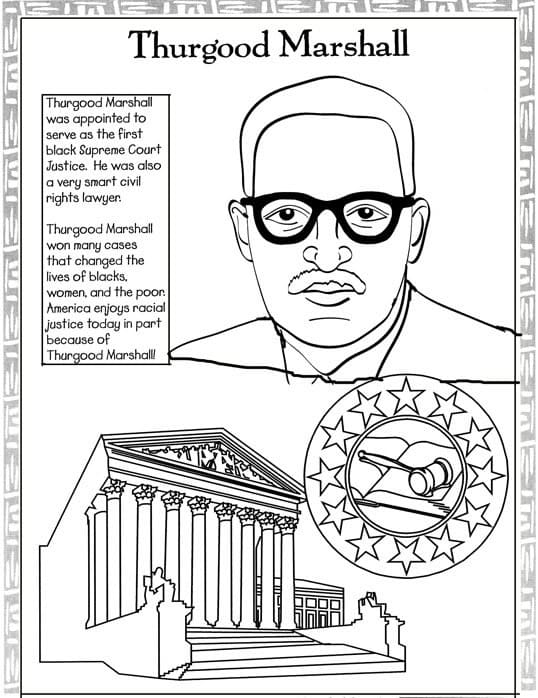 Printable black history month coloring page