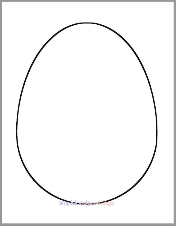 Inch easter egg template
