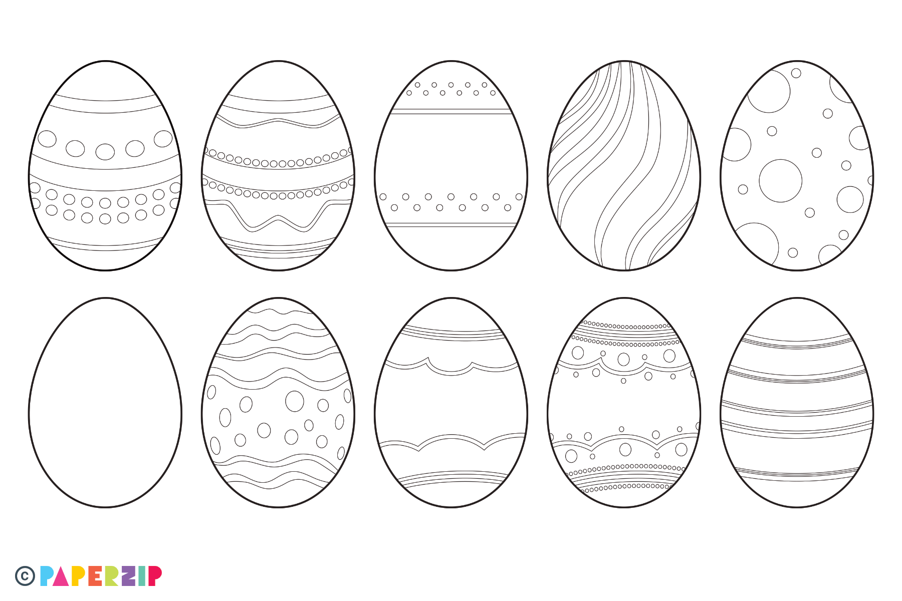 Blank easter eggs