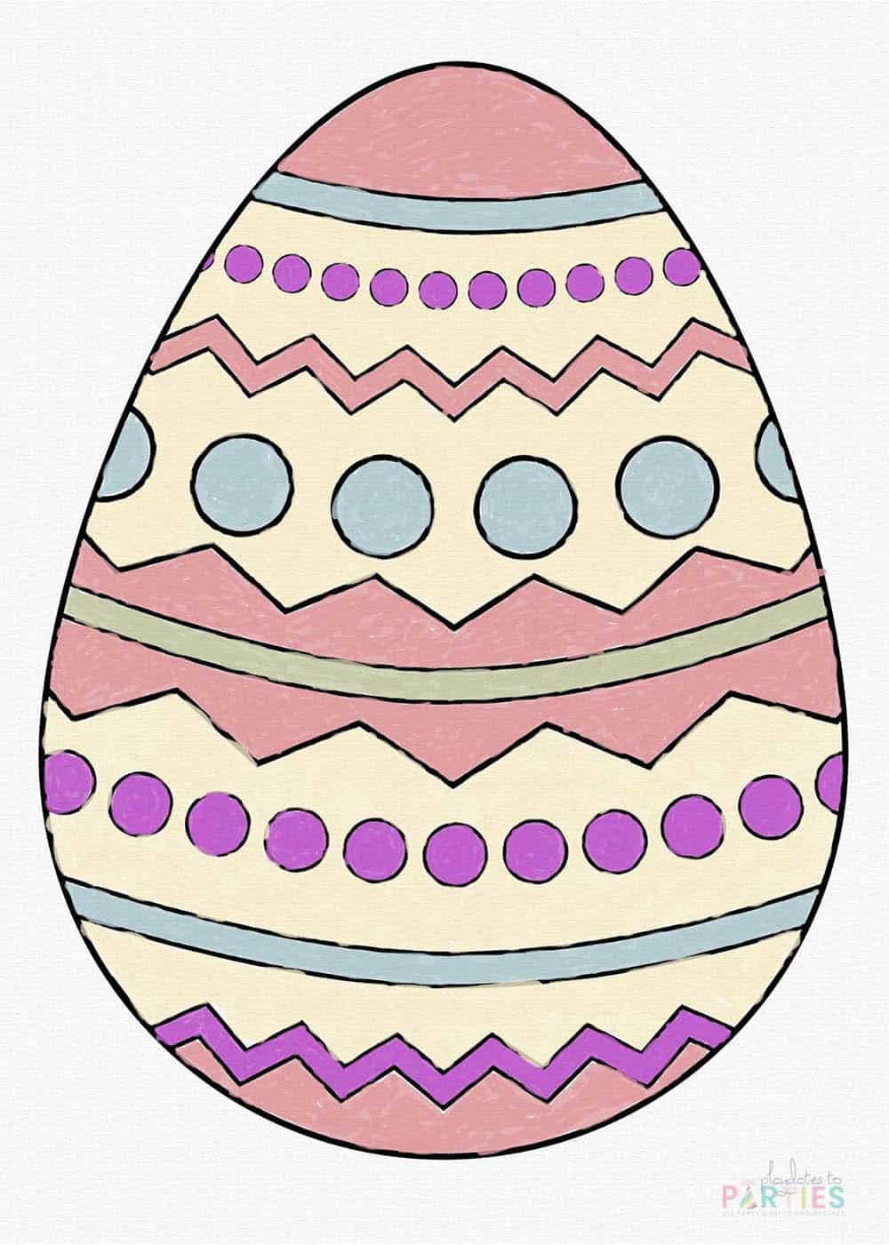 Free printable easter egg coloring pages