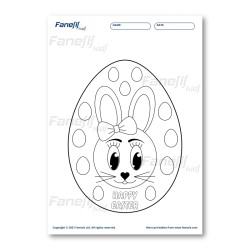 Free printable easter egg coloring page