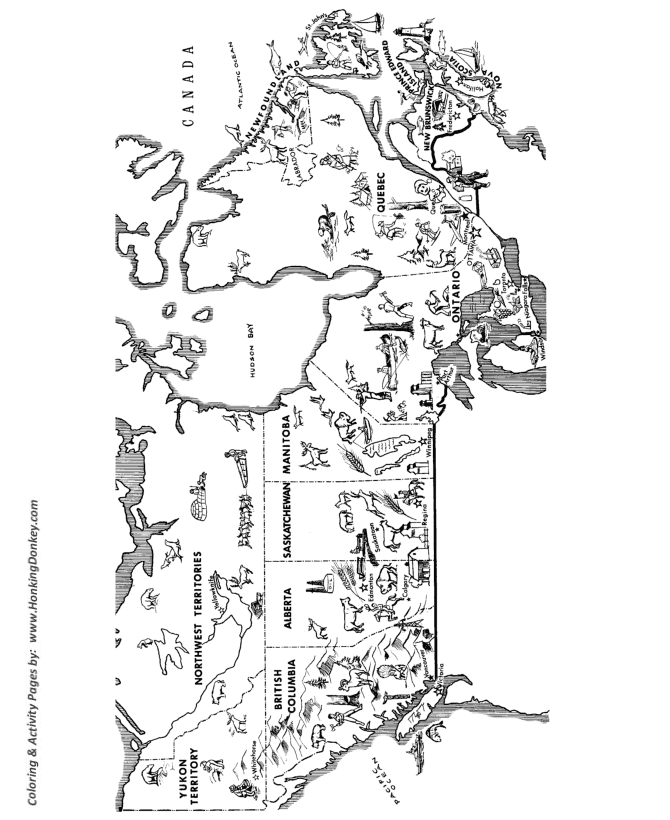 Canada day coloring page