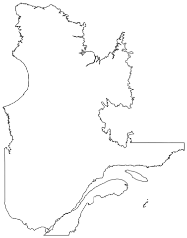 Outline map of quebec coloring page free printable coloring pages