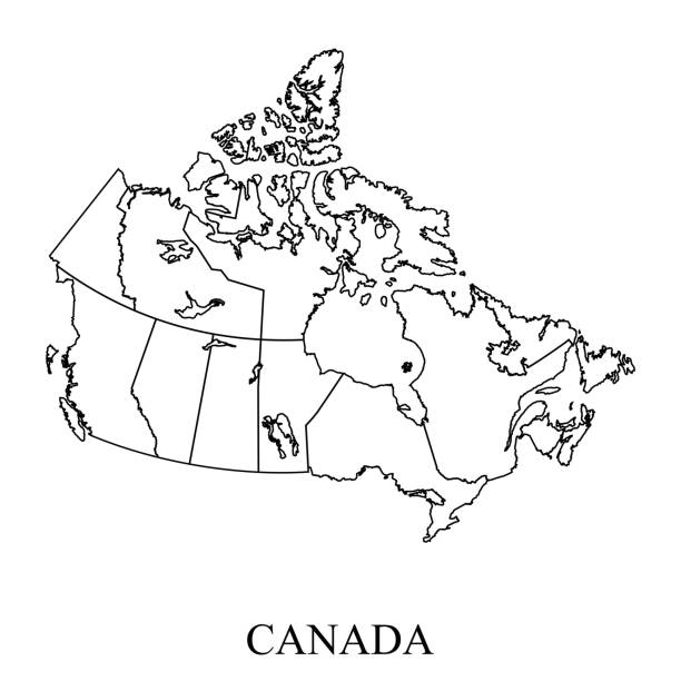 Map of canada stock illustration
