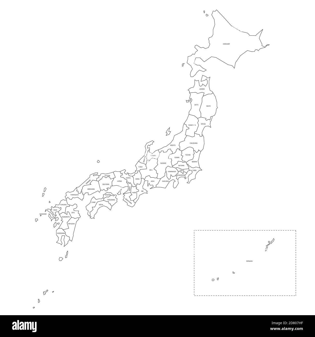 Japan map outline hi
