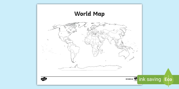 Free printable world map for kids geography resources