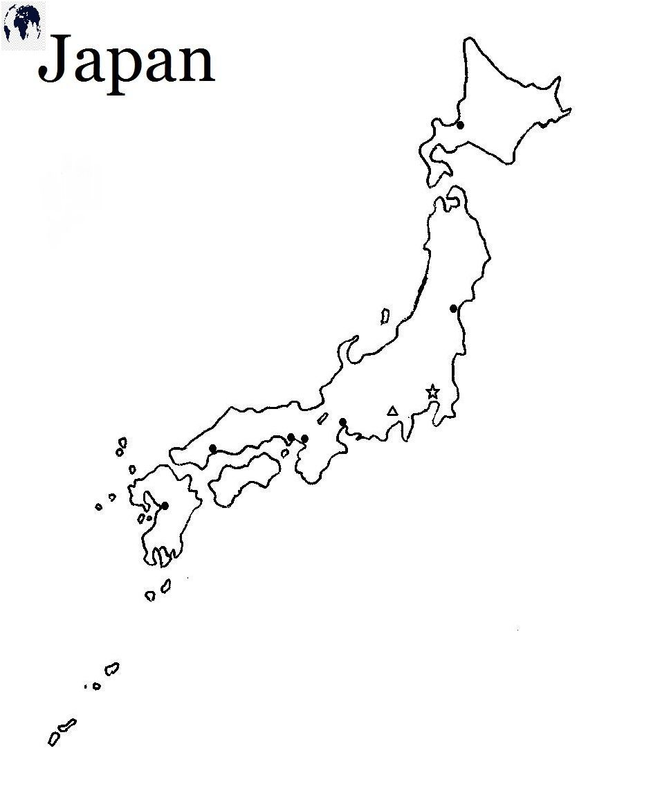 Printable japan blank map with outline transparent map pdf japan map printable maps japan