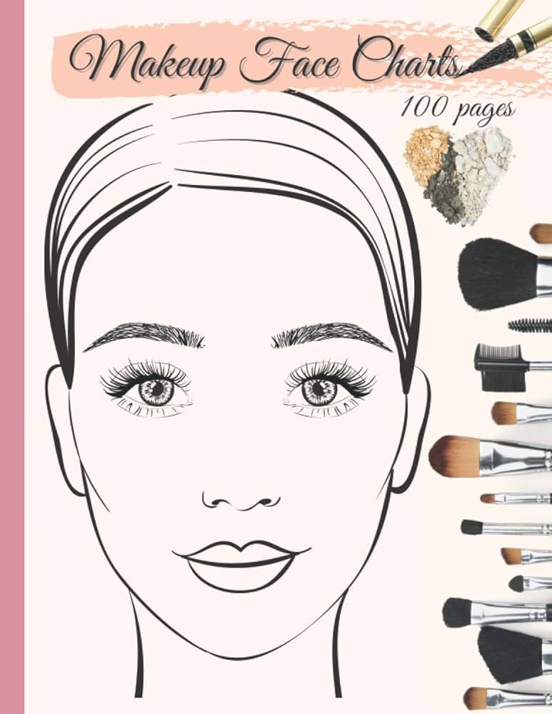 Makeup face charts blank makeup face chart worksheets for makeup lovers to organize and plan their