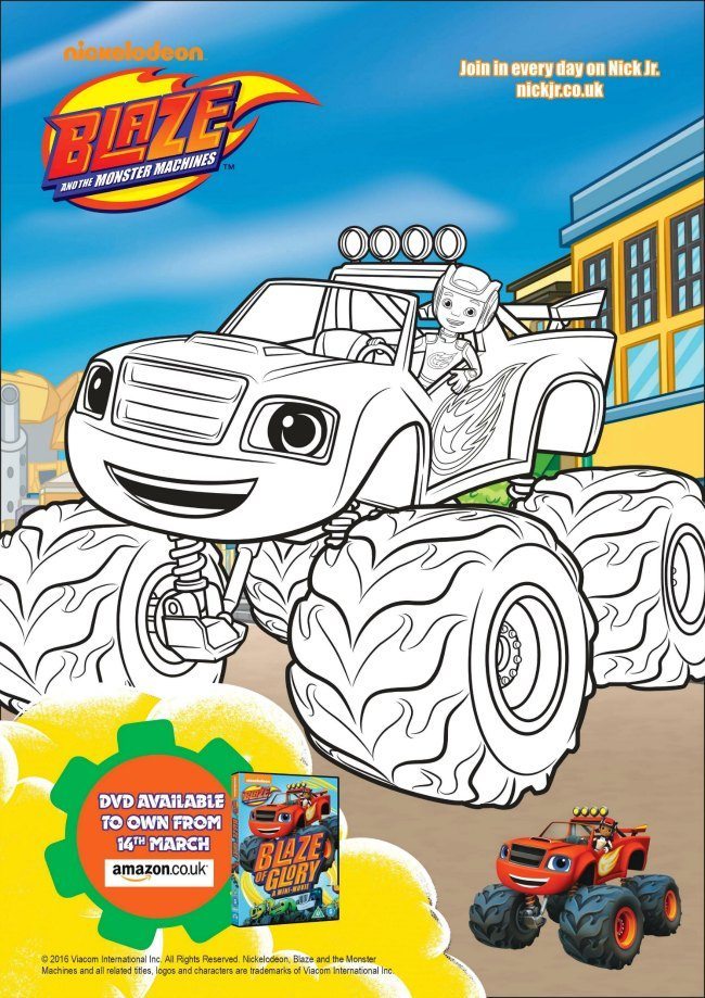 Blaze and the monster machines printables