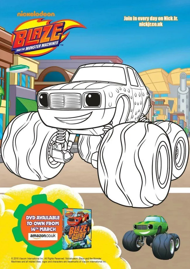 Blaze and the monster machines printables