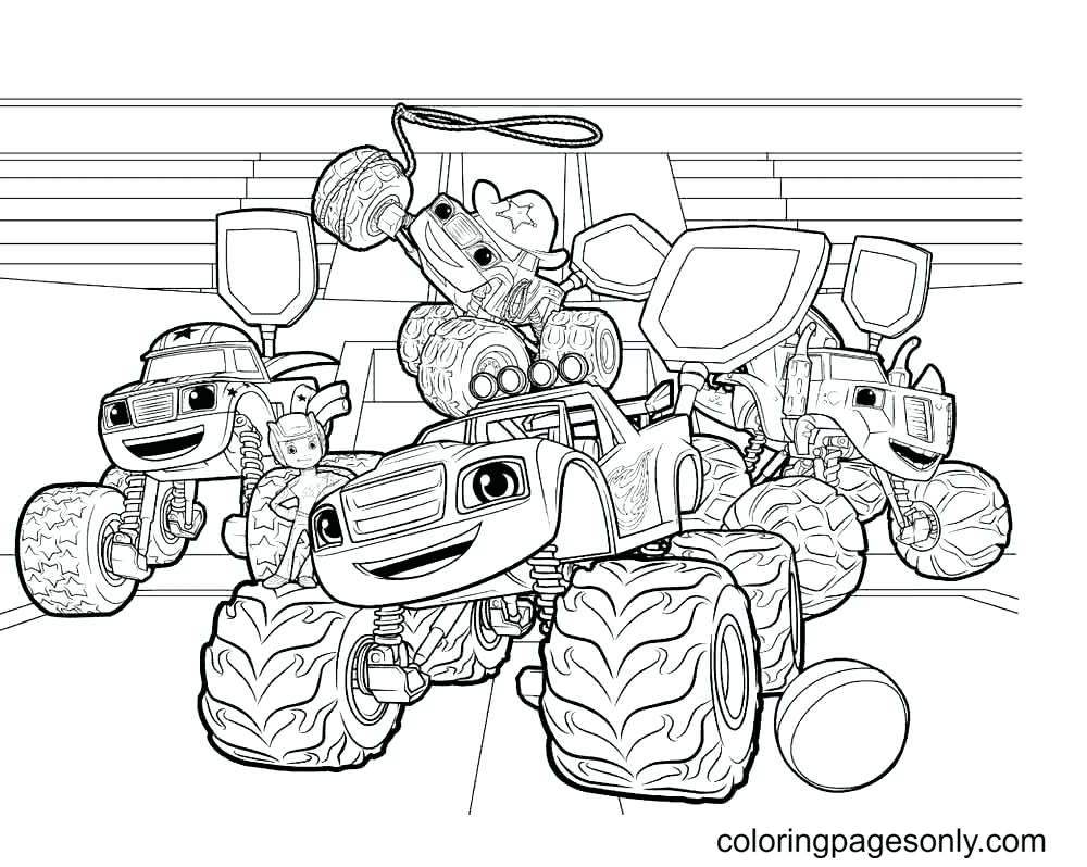 Monster truck coloring pages printable for free download