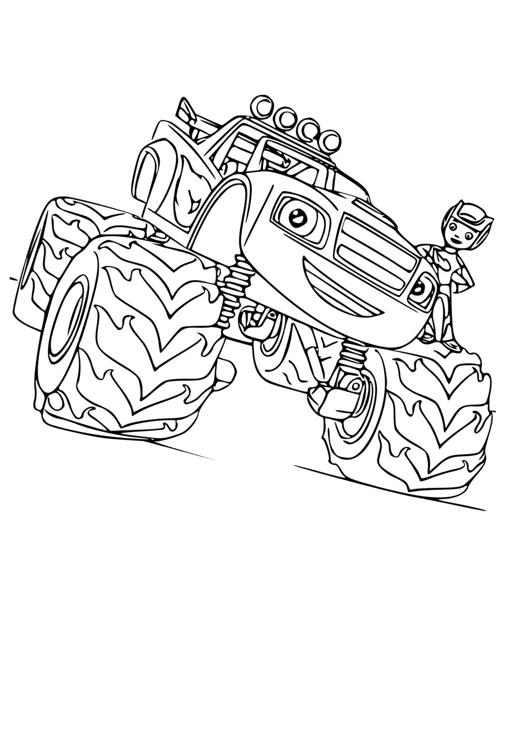 Free printable blaze and the monster machines friends coloring page for adults and kids