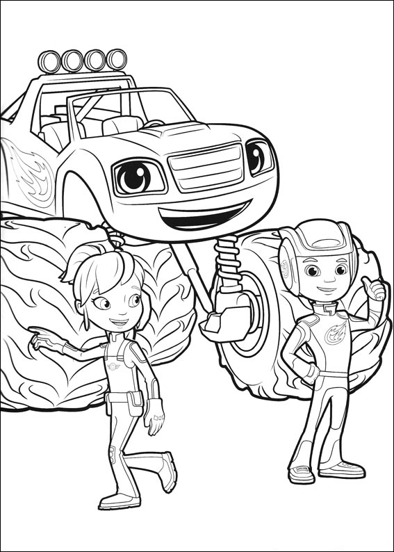 Blaze and the monster machines coloring pages