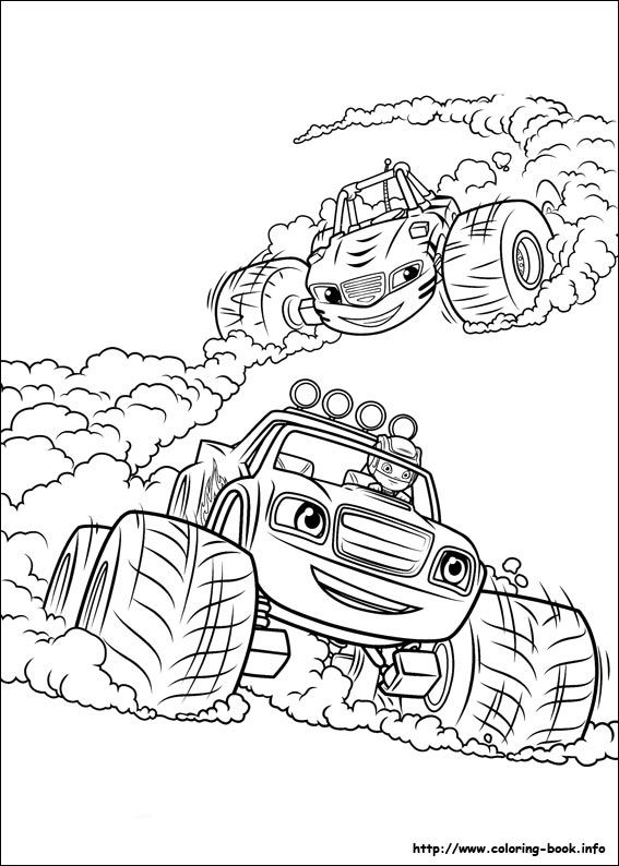 Blaze and the monster machines coloring picture