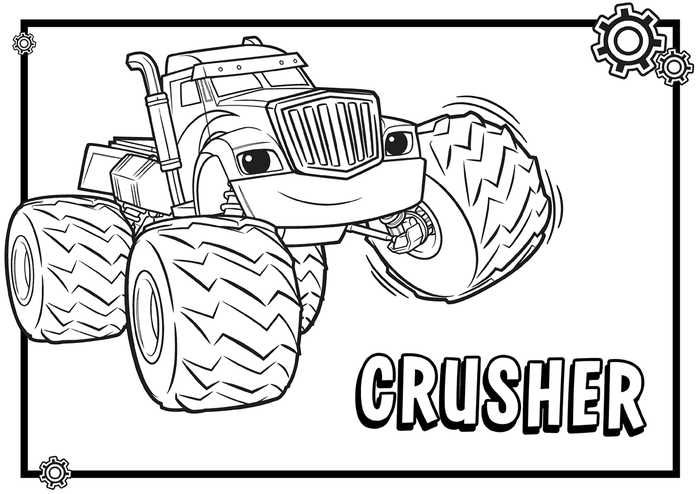 Printable blaze and the monster machines coloring pages pdf