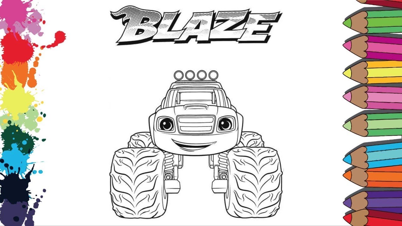 Blaze and the monster machines coloring pages ðhow to coloring blaze