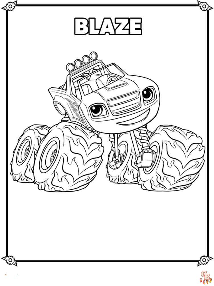 Blaze coloring pages