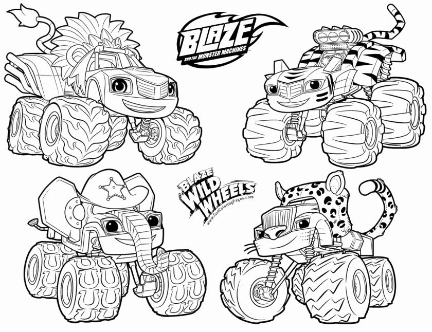 Get this blaze and the monster machines coloring pages the wild wheels truck