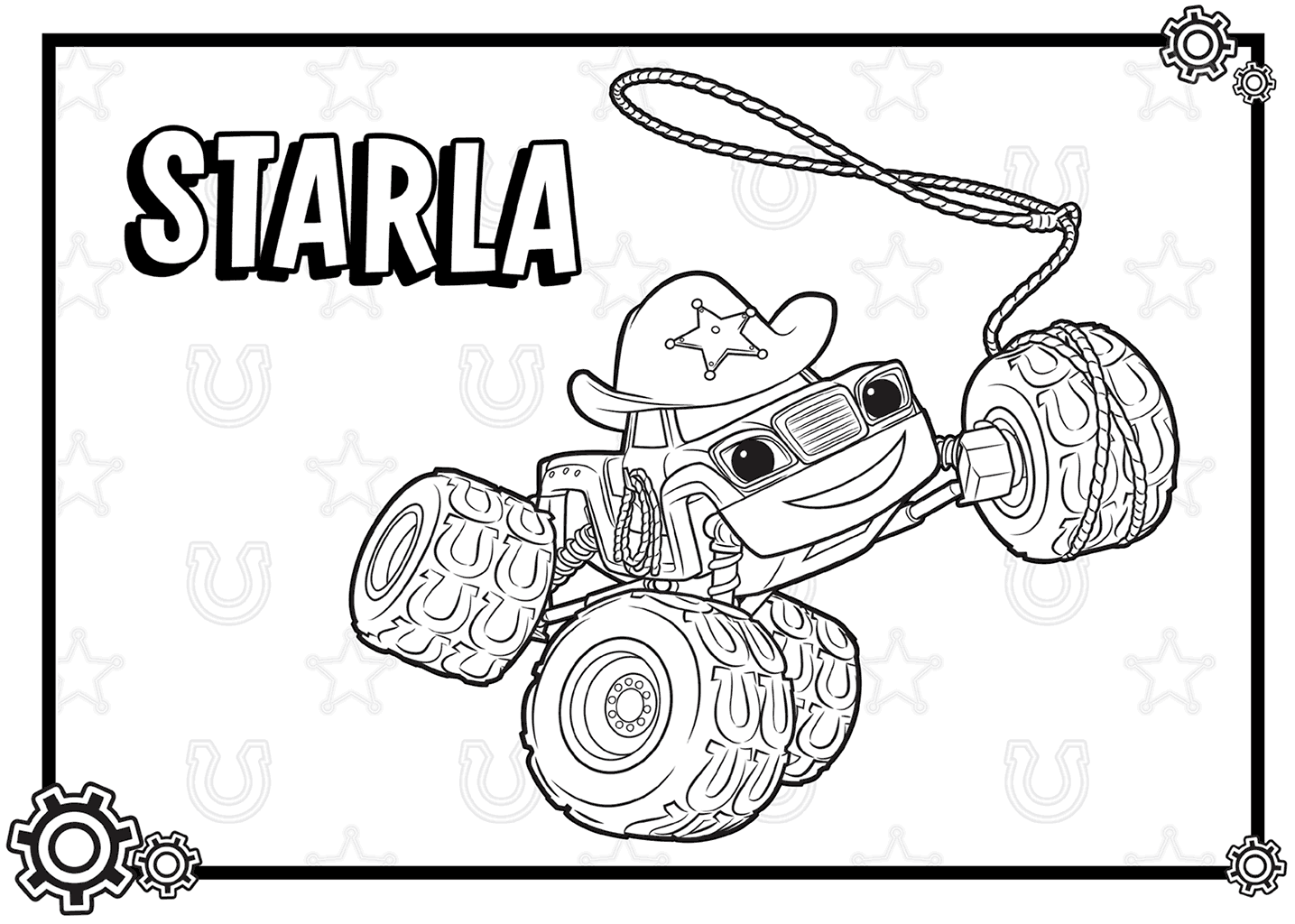 Blaze and the monster machines coloring pages