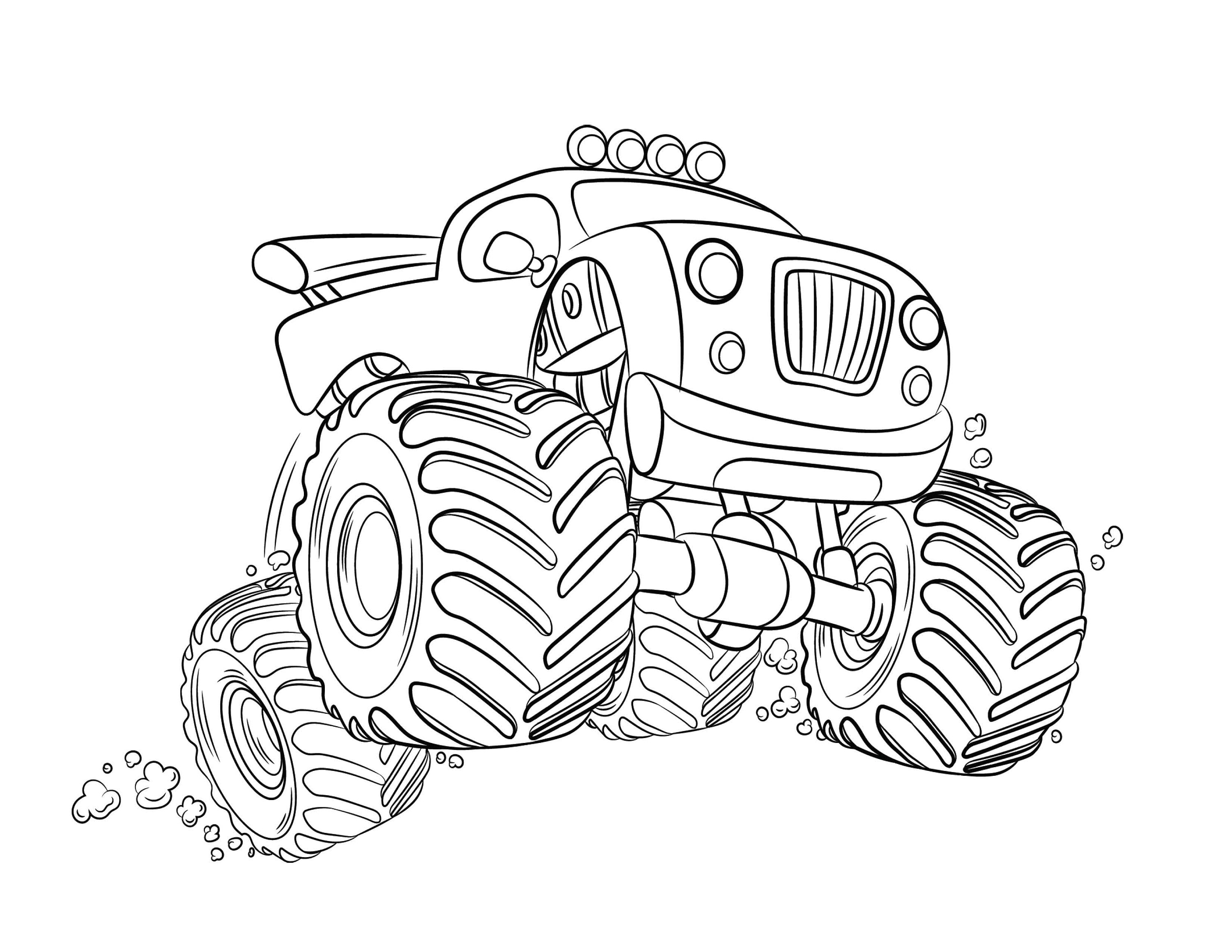 Monster trucks coloring pages for kids pdf file instant download set
