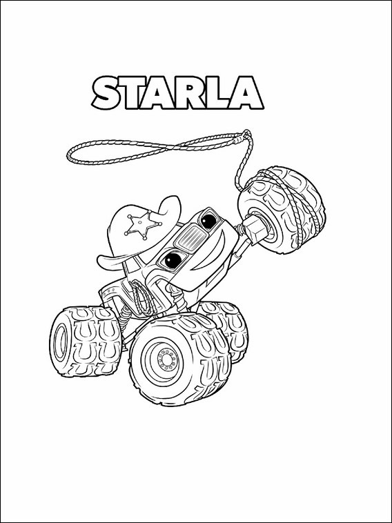 Printable coloring book blaze and the monster machines