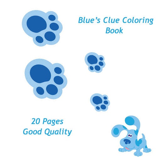 Blues clues coloring pages page coloring book with cover