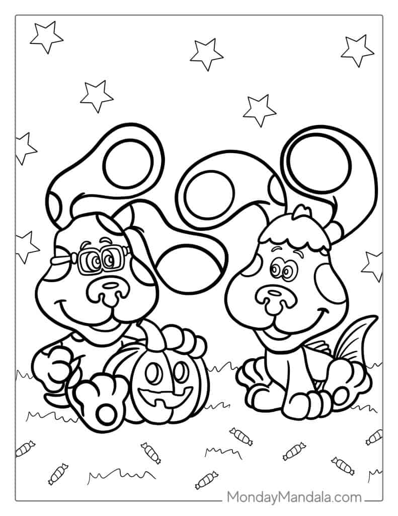 Blues clues coloring pages free pdf printables