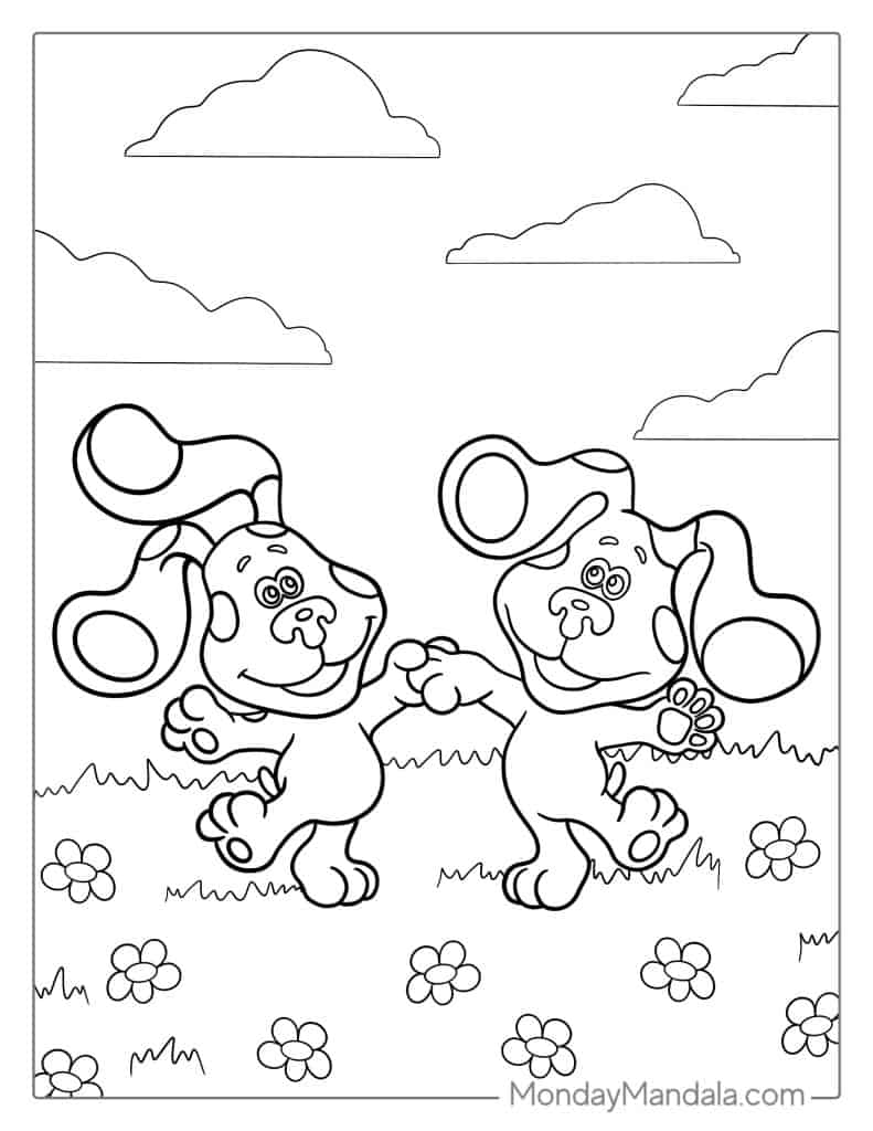 Blues clues coloring pages free pdf printables