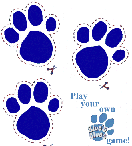 Blues clues paw print clipart and coloring pages
