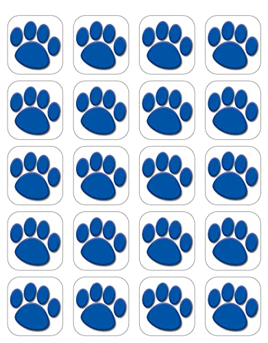 Teacher created resources blue paw prints stickers childrens decorative stickers office products