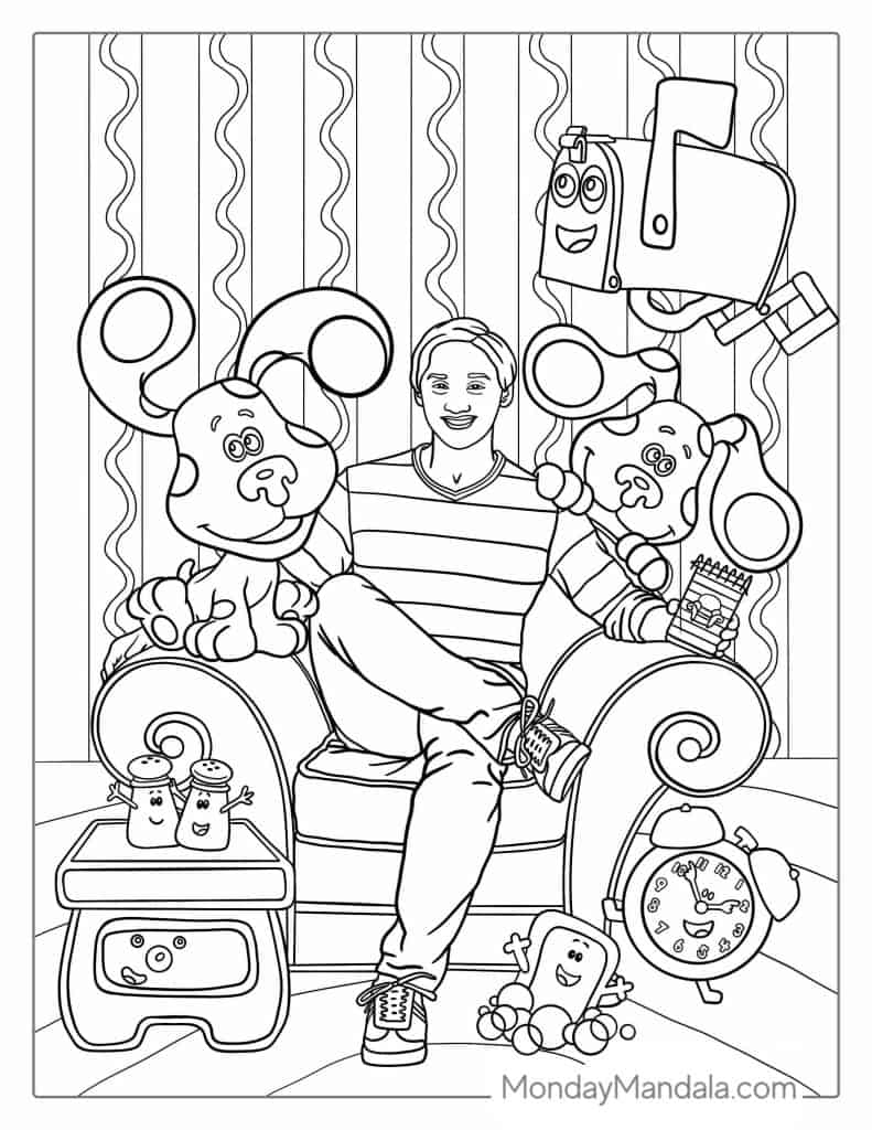 Blues clues coloring pages free pdf printables