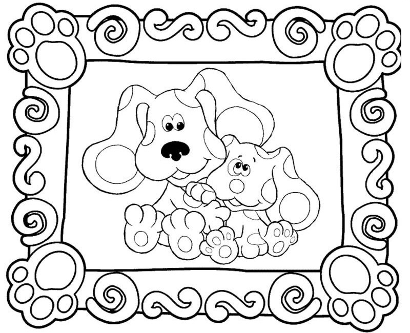 Free printable blues clues coloring pages for kids