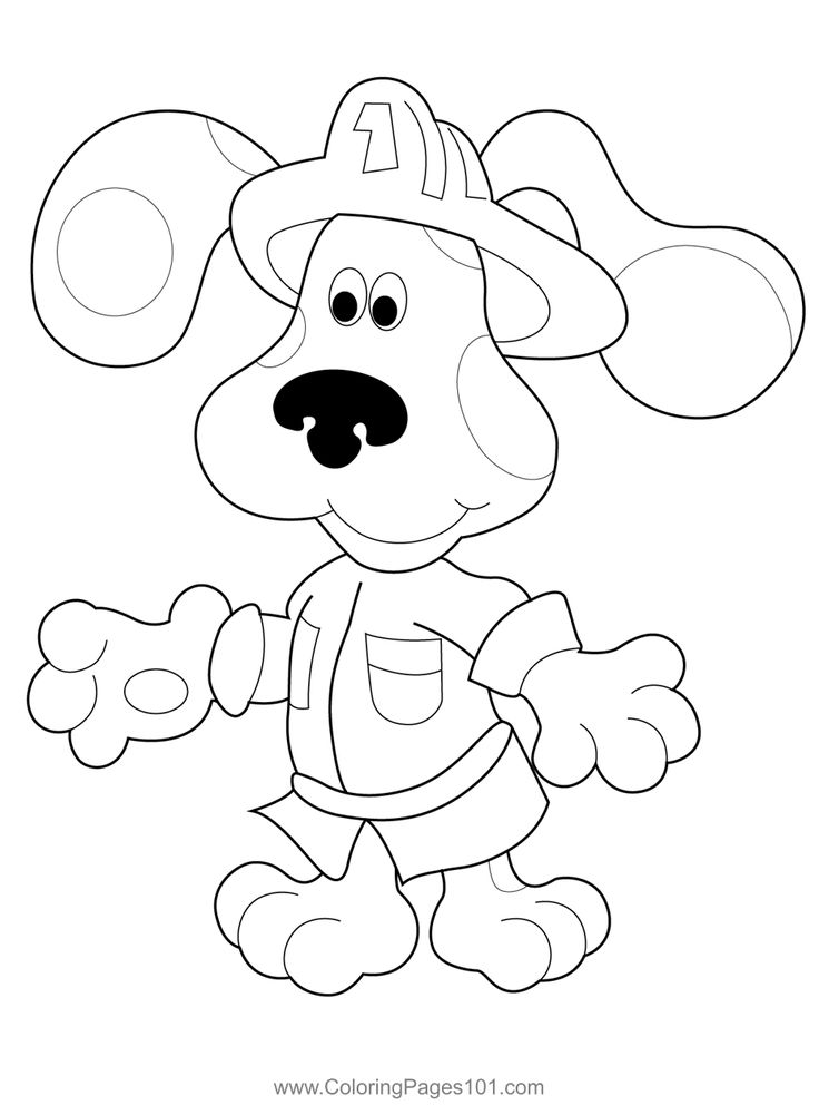 Blues clues in dress up coloring page coloring pages blues clues printables free kids