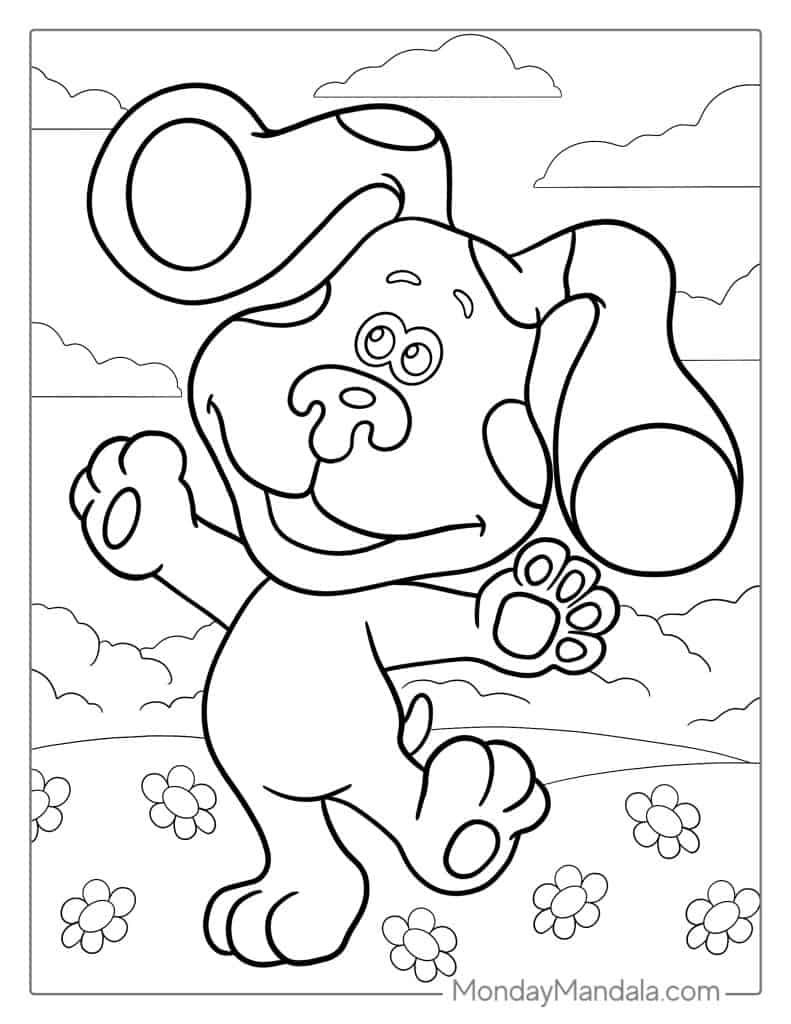 Blues clues coloring pages free pdf printables