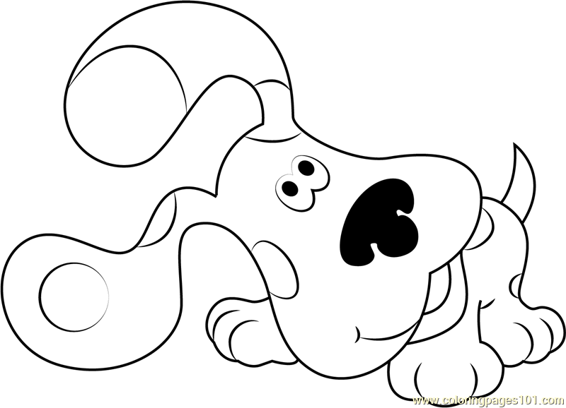 Blue clues looking up coloring page for kids