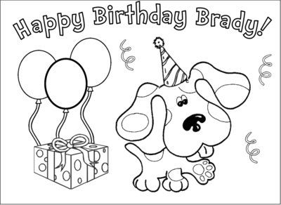 Blues clues birthday coloring pages birthday coloring pages th birthday party ideas puppy birthday parties