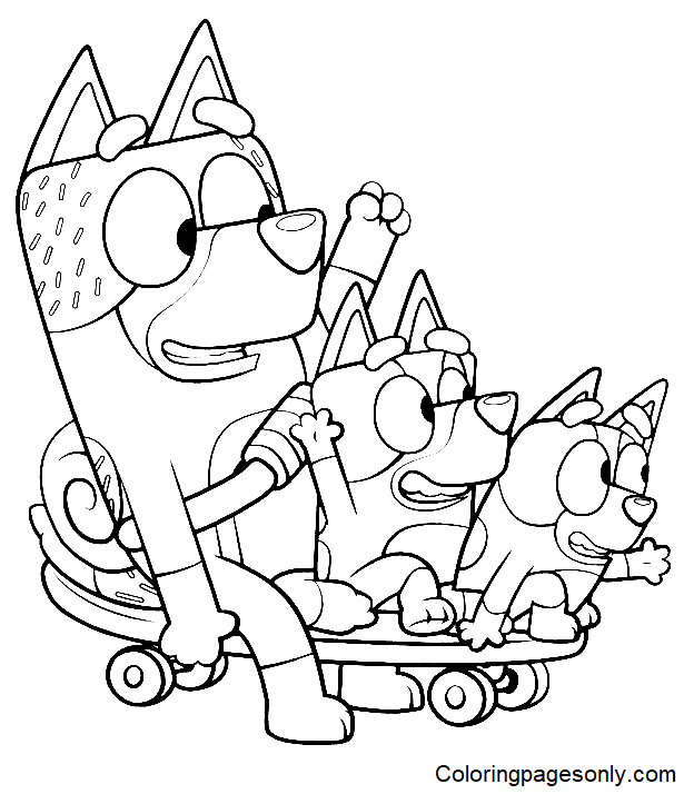 Bluey coloring pages printable for free download